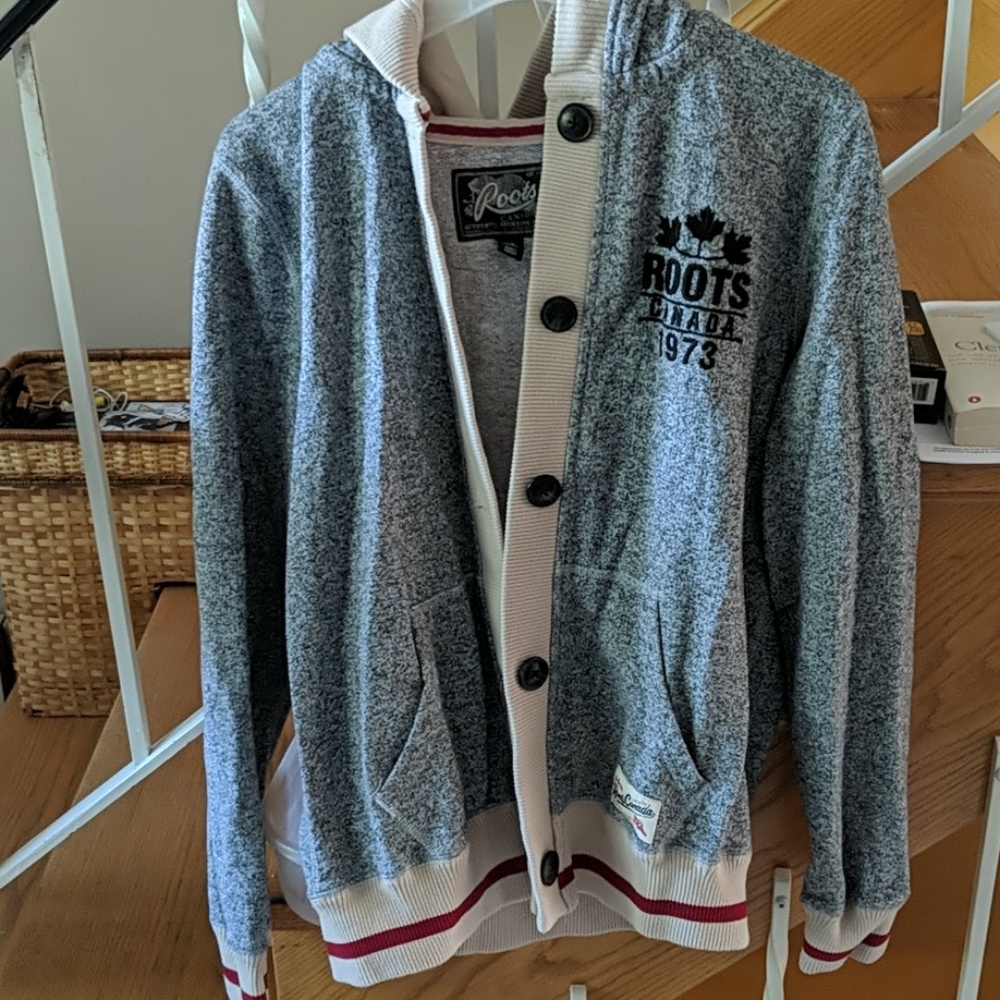 Salt and pepper Roots cabin cardigan